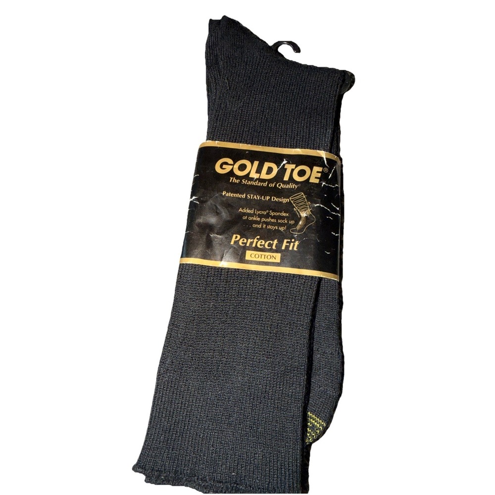 1 Pair Vintage NOS Gold Toe Perfect Fit Socks Mens Shoe Size 6-12.5